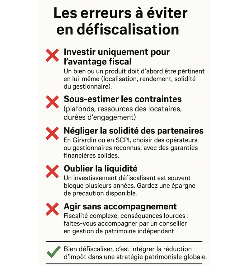 pièges a éviter defisc