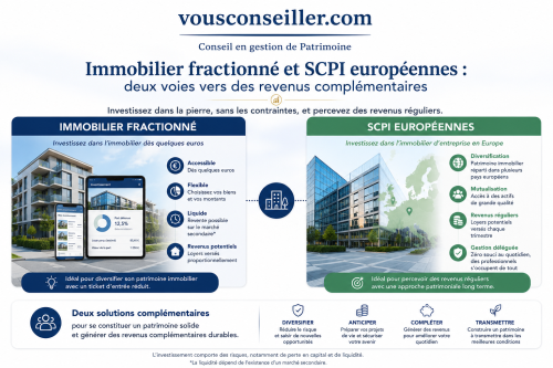 Immobilier fractionné et SCPI européennes : deux voies vers des revenus complémentaires